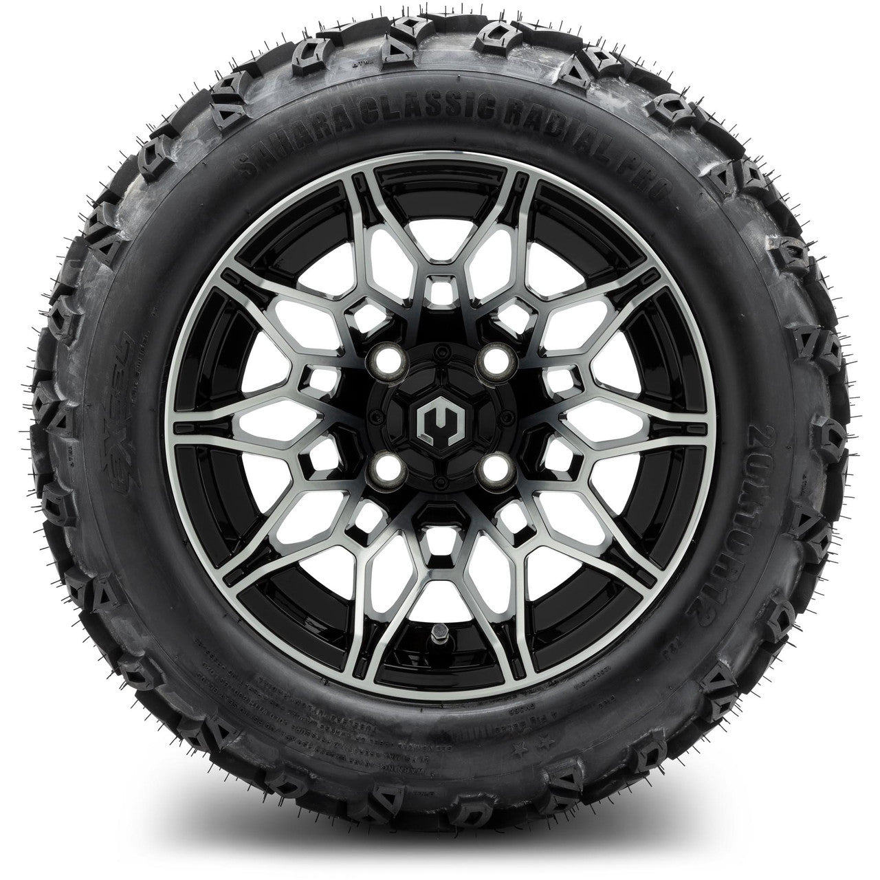 MODZ® 12" Galaxy Machined Black Wheels & Off-Road Tires Combo