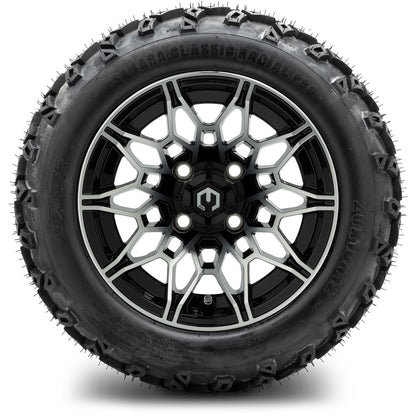 MODZ® 12" Galaxy Machined Black Wheels & Off-Road Tires Combo
