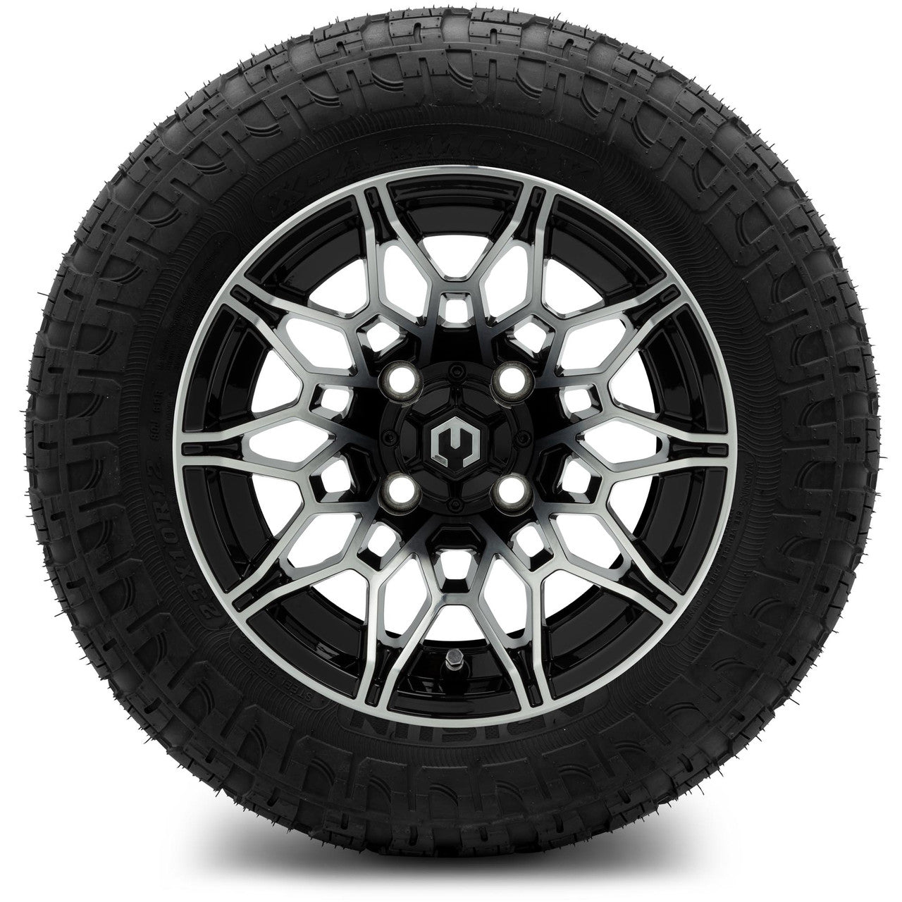 MODZ® 12" Galaxy Machined Black Wheels & Off-Road Tires Combo