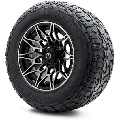 MODZ® 12" Galaxy Machined Black Wheels & Off-Road Tires Combo