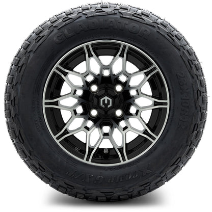 MODZ® 12" Galaxy Machined Black Wheels & Off-Road Tires Combo