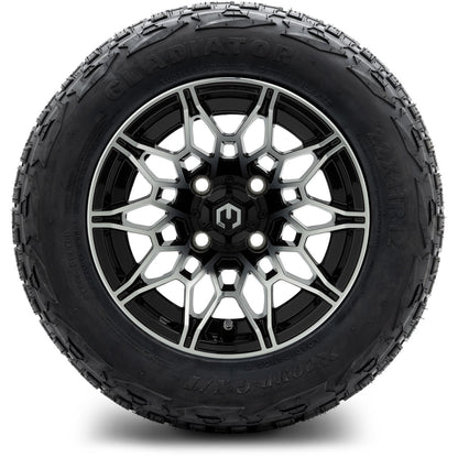 MODZ® 12" Galaxy Machined Black Wheels & Off-Road Tires Combo