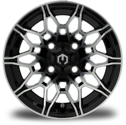 MODZ® Galaxy Machined Black 12" Golf Cart Wheel
