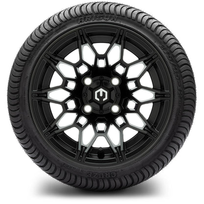 MODZ® 12" Galaxy Matte Black Wheels & Street Tires Combo