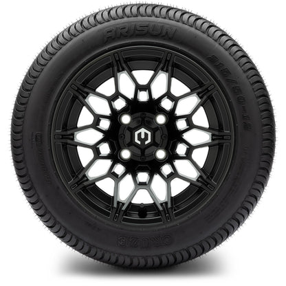 MODZ® 12" Galaxy Matte Black Wheels & Street Tires Combo