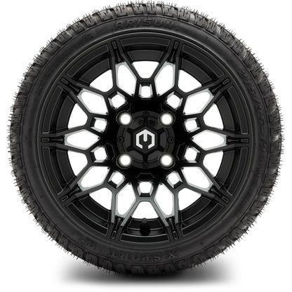 MODZ® 12" Galaxy Matte Black Wheels & Street Tires Combo