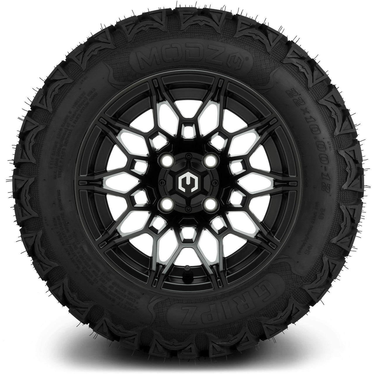 MODZ® 12" Galaxy Matte Black Wheels & Off-Road Tires Combo