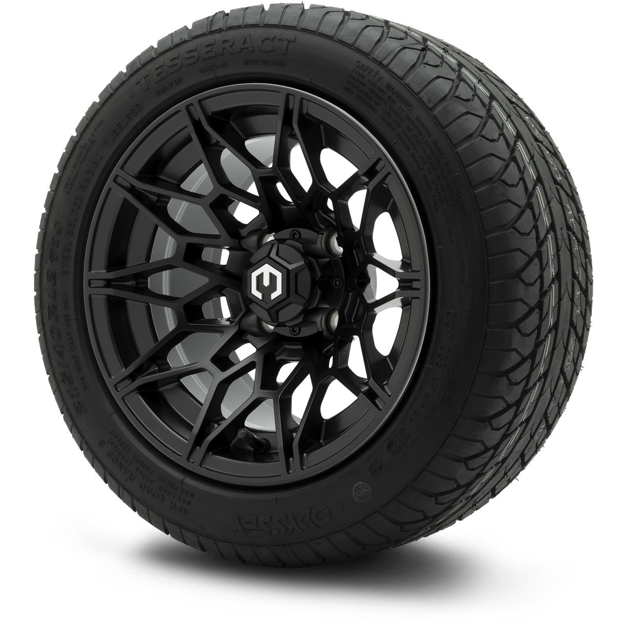 MODZ® 12" Galaxy Matte Black Wheels & Street Tires Combo