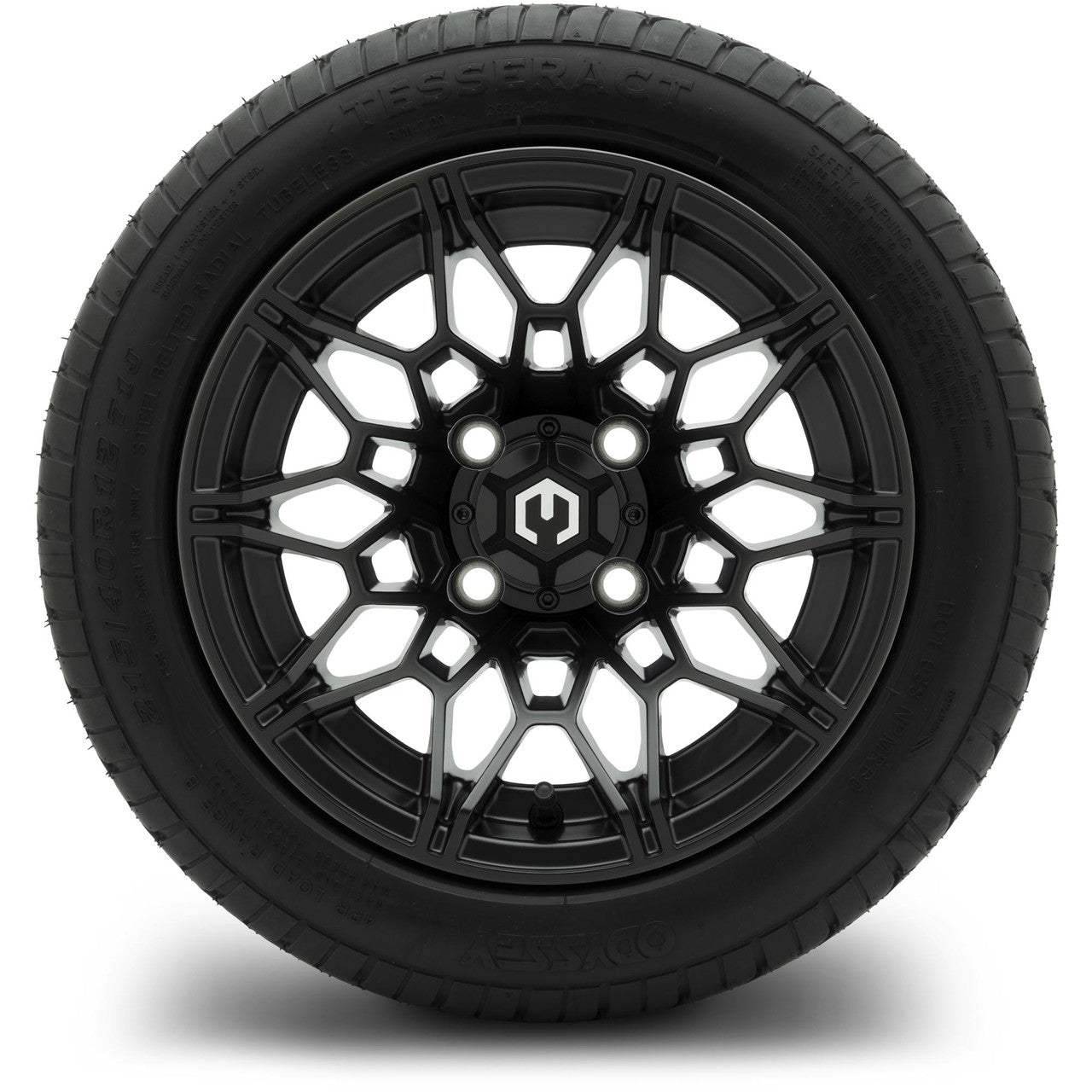 MODZ® 12" Galaxy Matte Black Wheels & Street Tires Combo