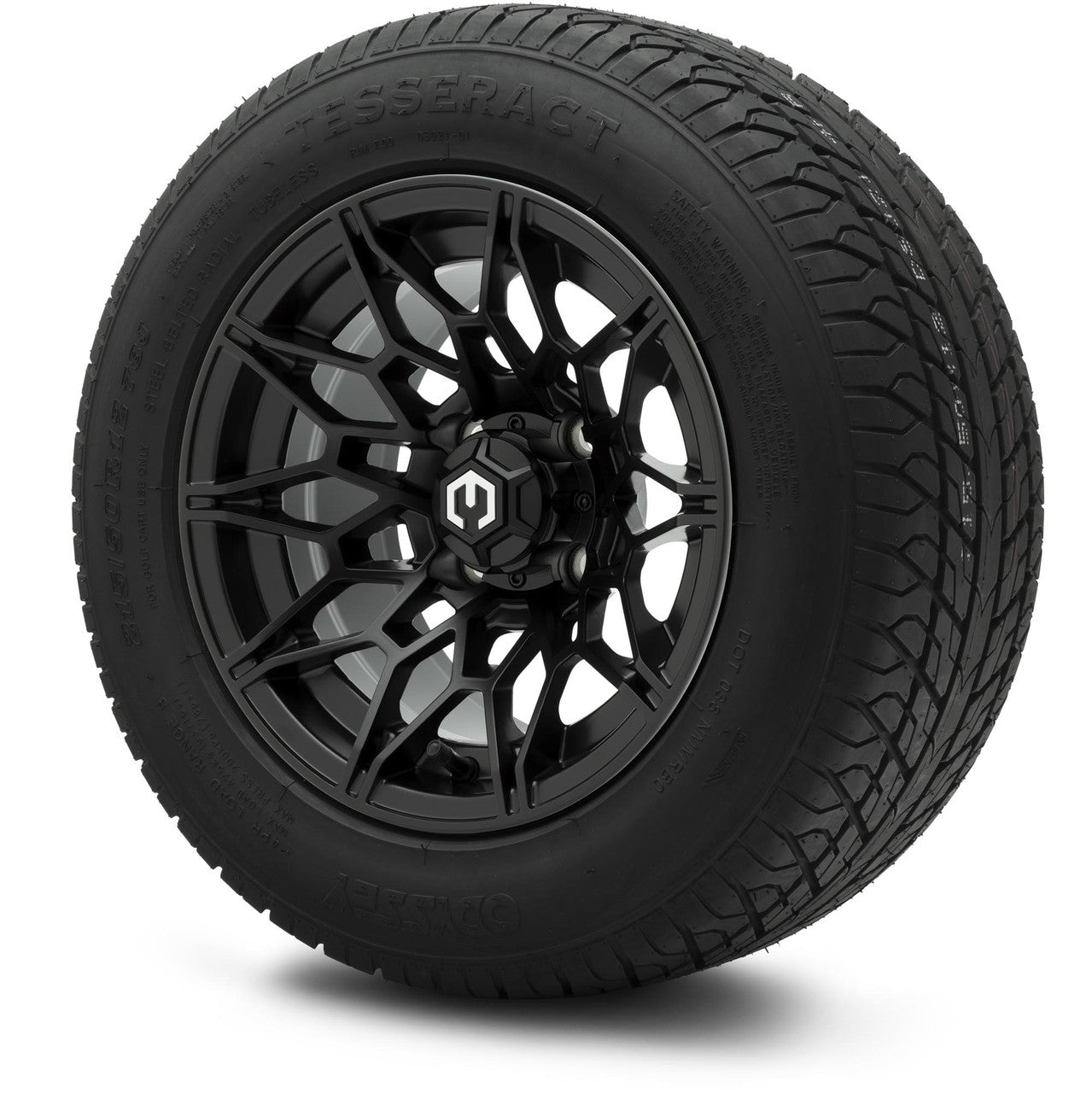 MODZ® 12" Galaxy Matte Black Wheels & Street Tires Combo