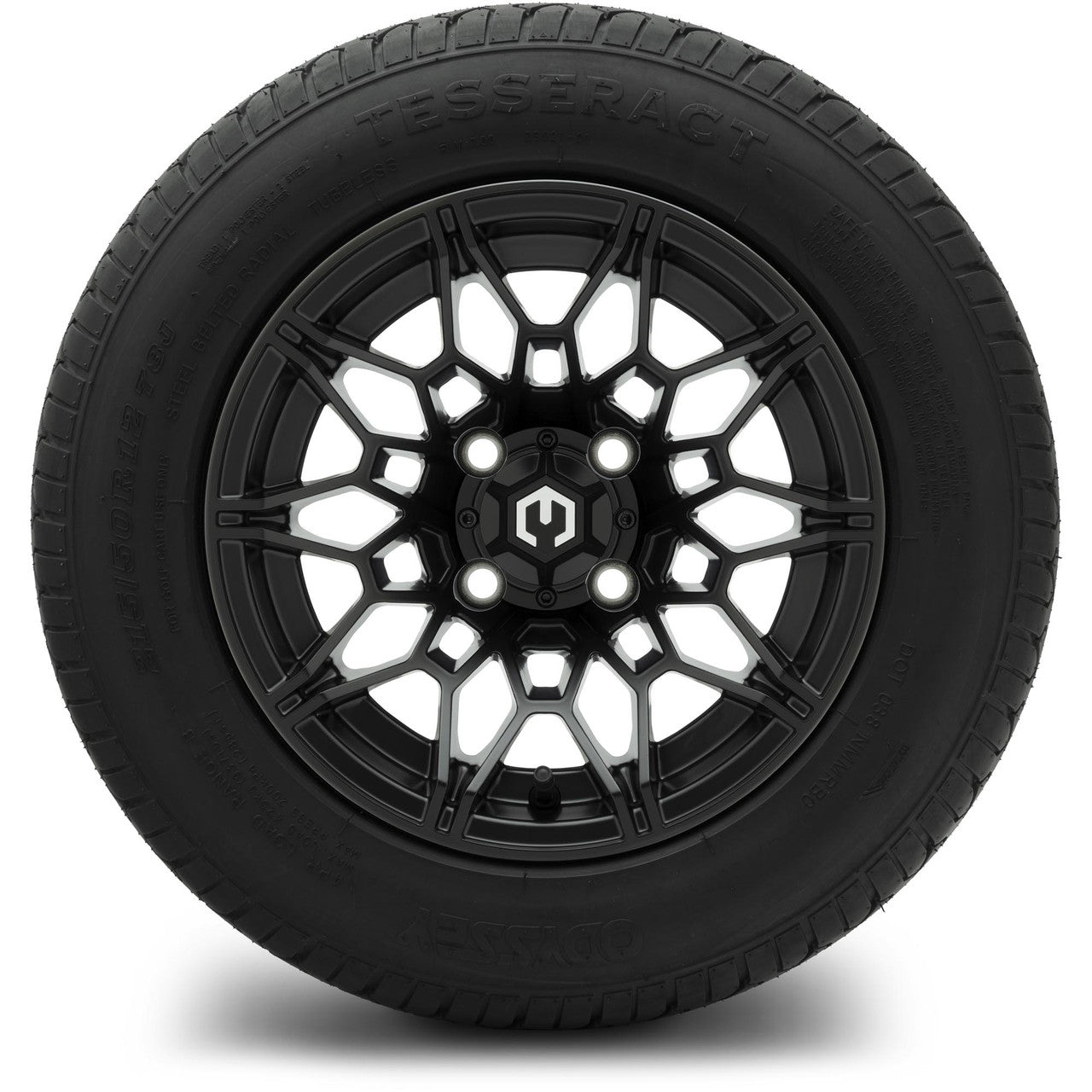MODZ® 12" Galaxy Matte Black Wheels & Street Tires Combo
