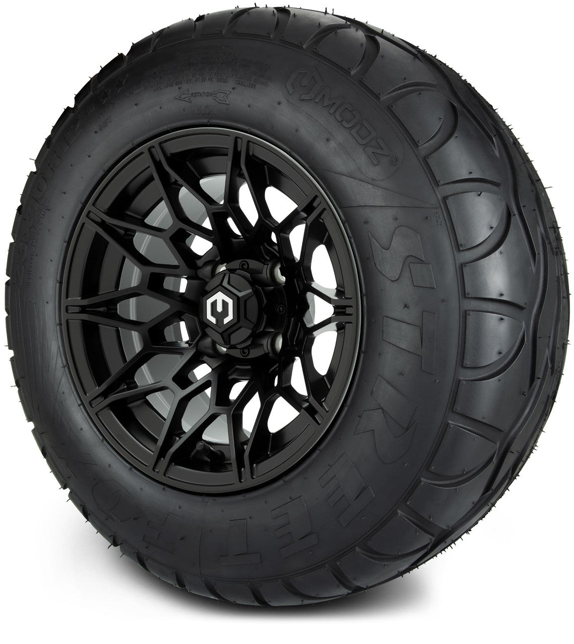 MODZ® 12" Galaxy Matte Black Wheels & Street Tires Combo