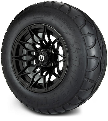 MODZ® 12" Galaxy Matte Black Wheels & Street Tires Combo