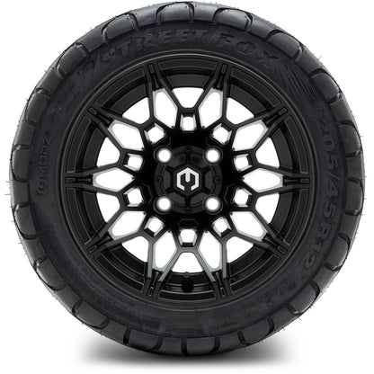 MODZ® 12" Galaxy Matte Black Wheels & Street Tires Combo