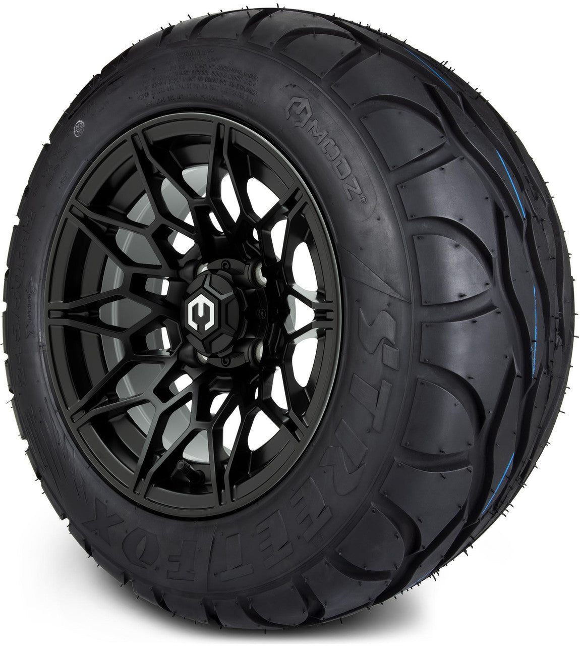 MODZ® 12" Galaxy Matte Black Wheels & Street Tires Combo