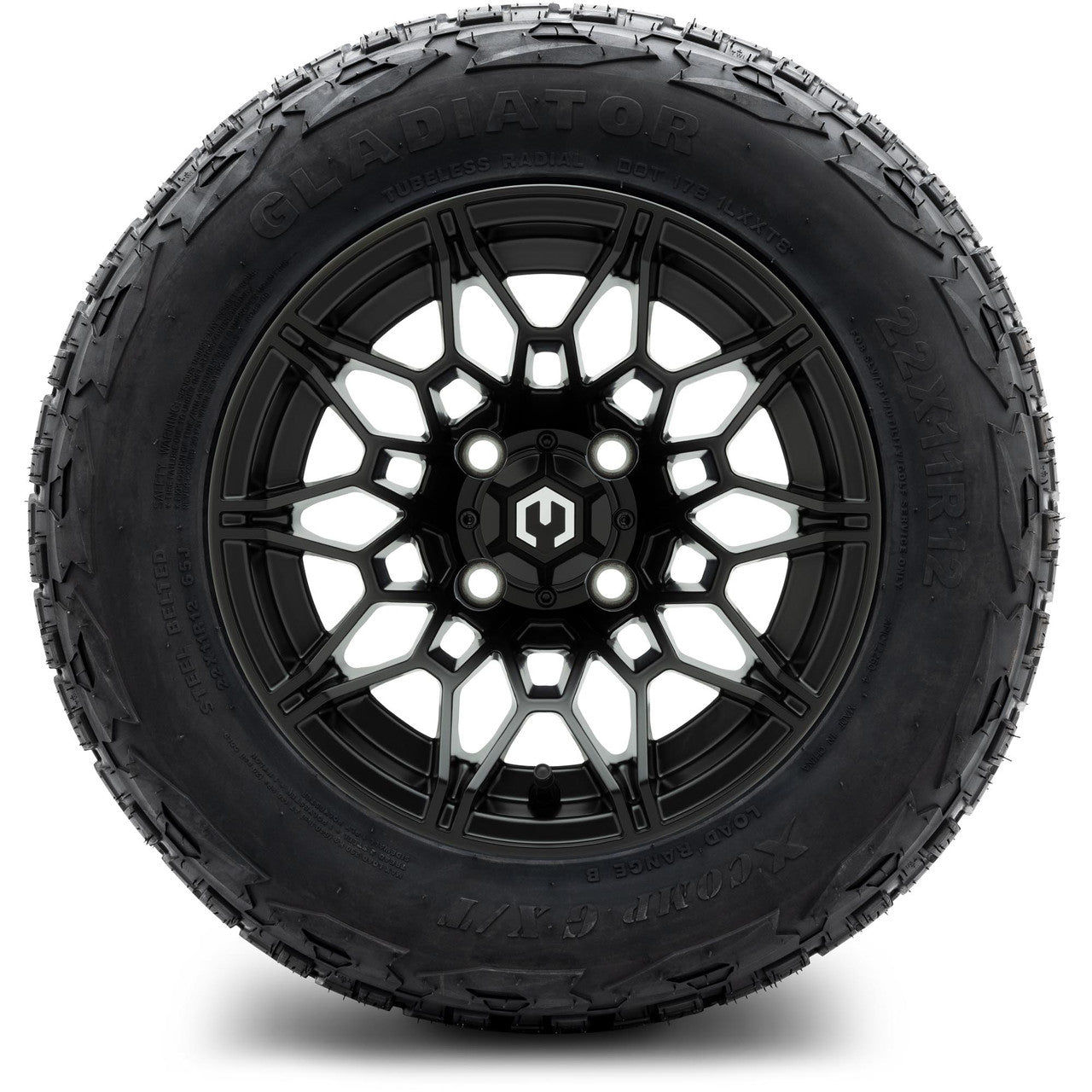 MODZ® 12" Galaxy Matte Black Wheels & Off-Road Tires Combo