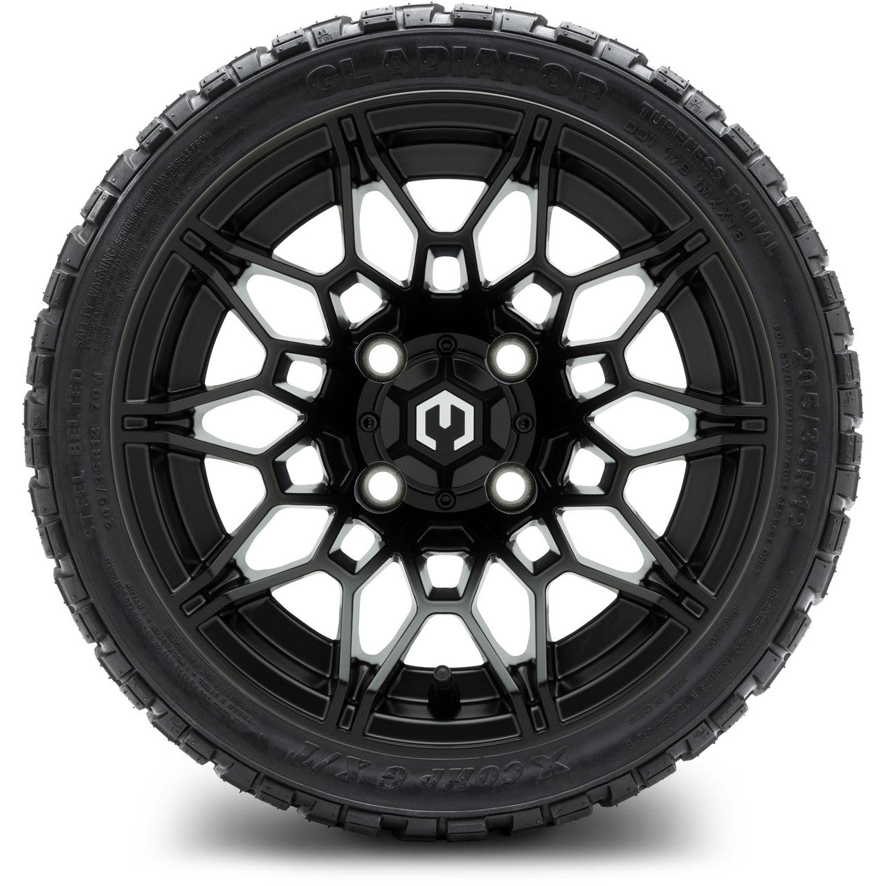 MODZ® 12" Galaxy Matte Black Wheels & Off-Road Tires Combo