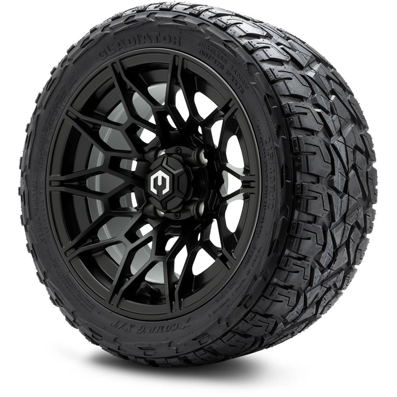 MODZ® 12" Galaxy Matte Black Wheels & Off-Road Tires Combo