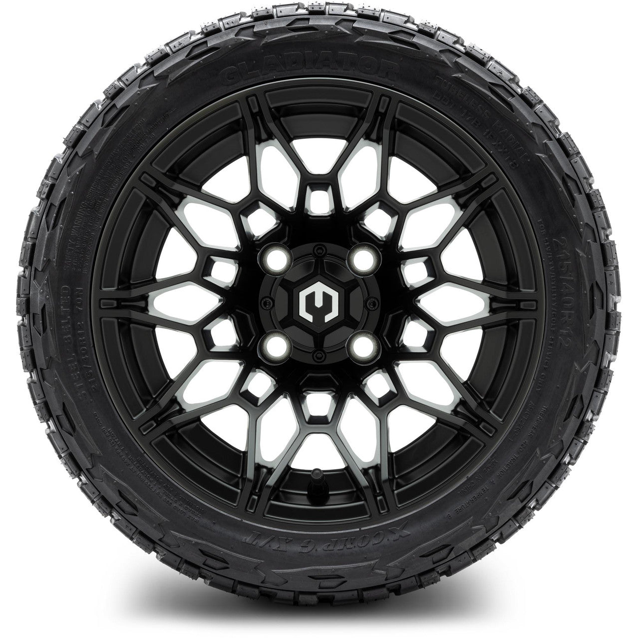 MODZ® 12" Galaxy Matte Black Wheels & Off-Road Tires Combo