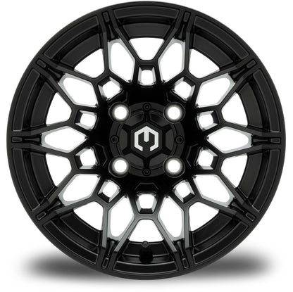 MODZ® Galaxy Matte Black 12" Golf Cart Wheel