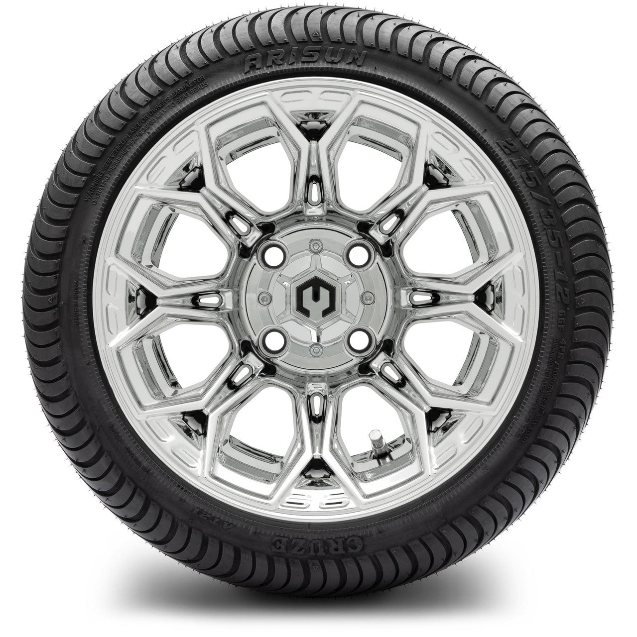 MODZ® 12" Halo Chrome Wheels & Street Tires Combo