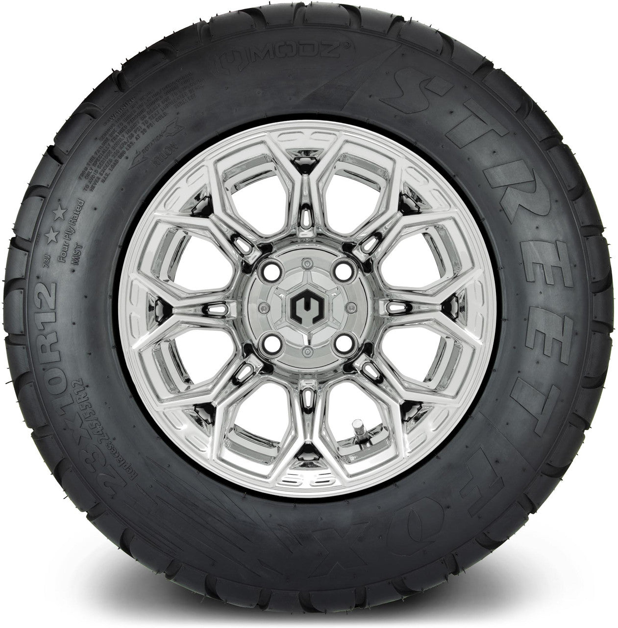MODZ® 12" Halo Chrome Wheels & Street Tires Combo