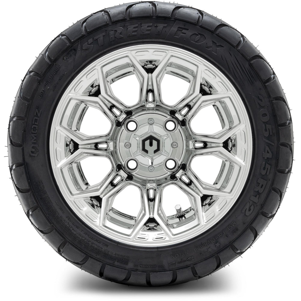 MODZ® 12" Halo Chrome Wheels & Street Tires Combo