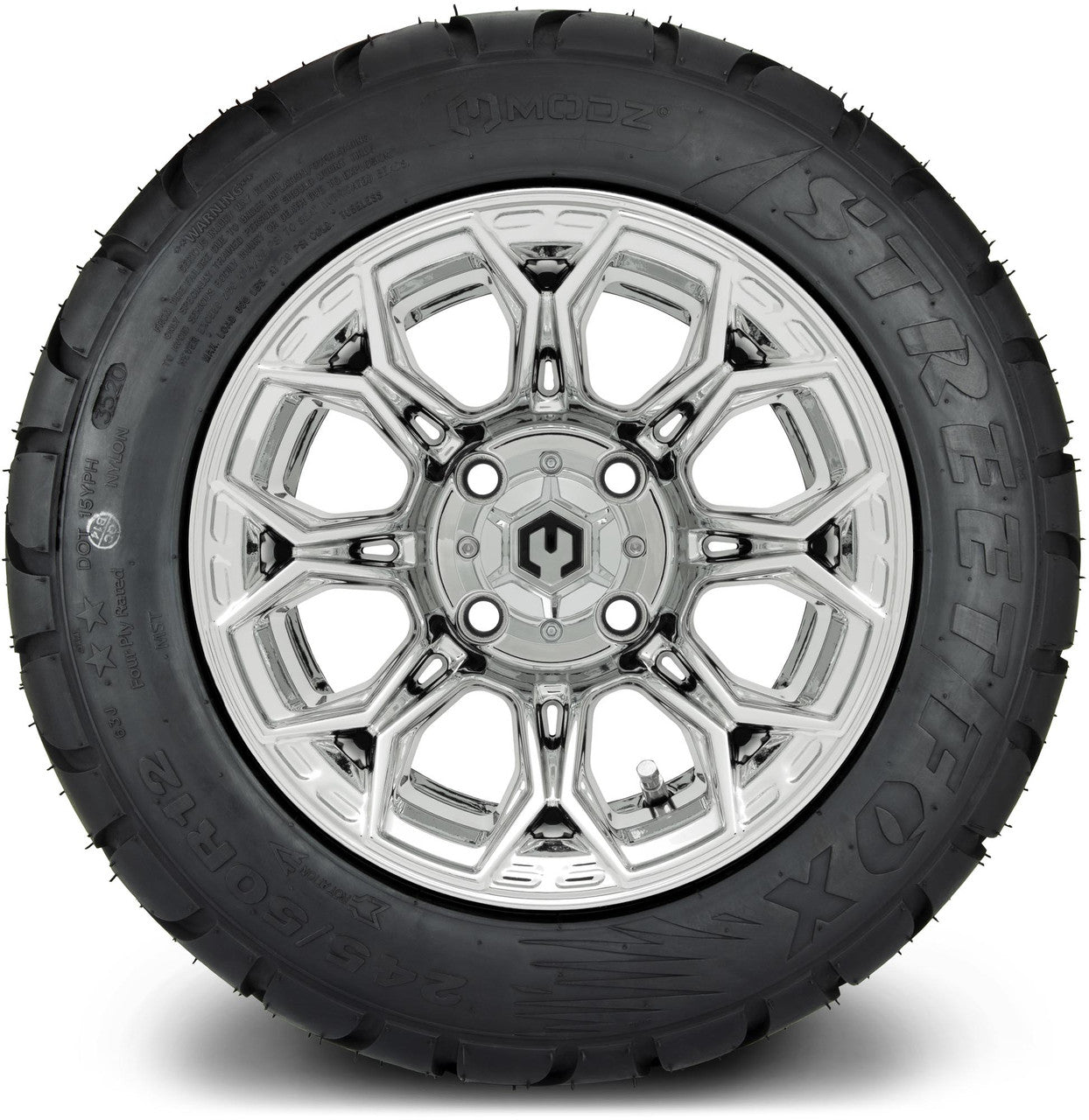 MODZ® 12" Halo Chrome Wheels & Street Tires Combo