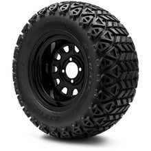 MODZ® 12" Steel D-Window Glossy Black Wheels & Off-Road Tires Combo