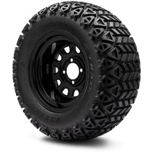 MODZ® 12" Steel D-Window Glossy Black Wheels & Off-Road Tires Combo