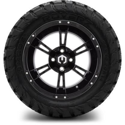 MODZ® 14" Ambush Glossy Black Wheels & Off-Road Tires Combo