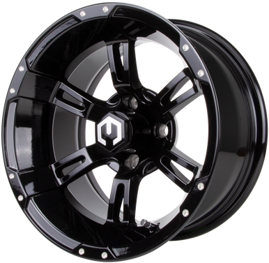 MODZ® Ambush Glossy Black 14" Golf Cart Wheel