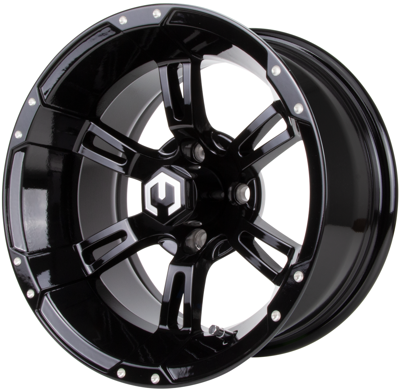 MODZ® Ambush Glossy Black 14" Golf Cart Wheel