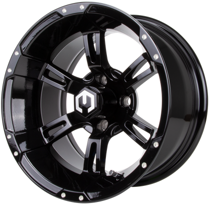 MODZ® Ambush Glossy Black 14" Golf Cart Wheel
