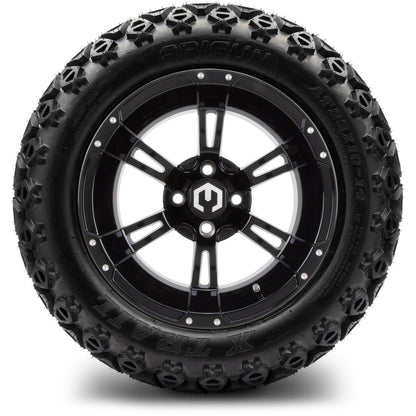 MODZ® 14" Ambush Glossy Black Wheels & Off-Road Tires Combo