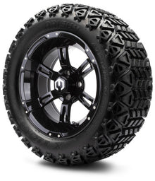 MODZ® 14" Ambush Glossy Black Wheels & Off-Road Tires Combo