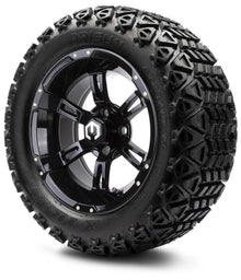 MODZ® 14" Ambush Glossy Black Wheels & Off-Road Tires Combo