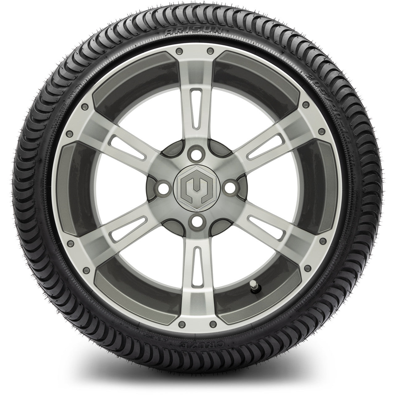 MODZ® 14" Ambush Gunmetal Wheels & Street Tires Combo