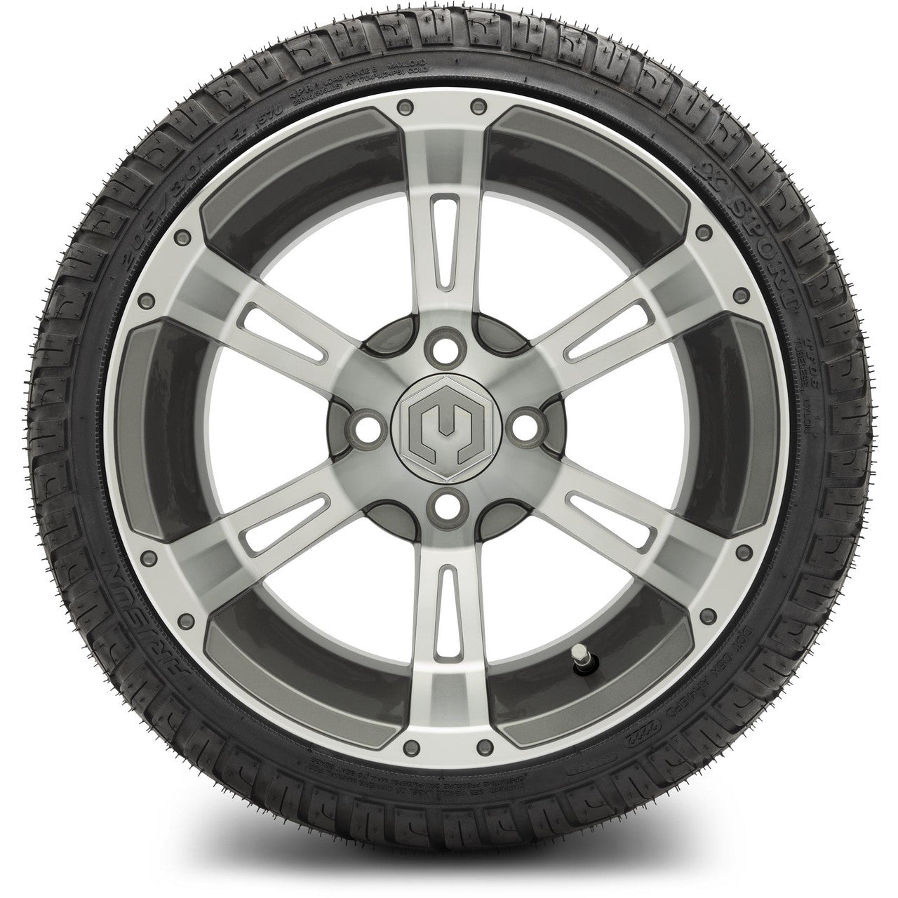 MODZ® 14" Ambush Gunmetal Wheels & Street Tires Combo