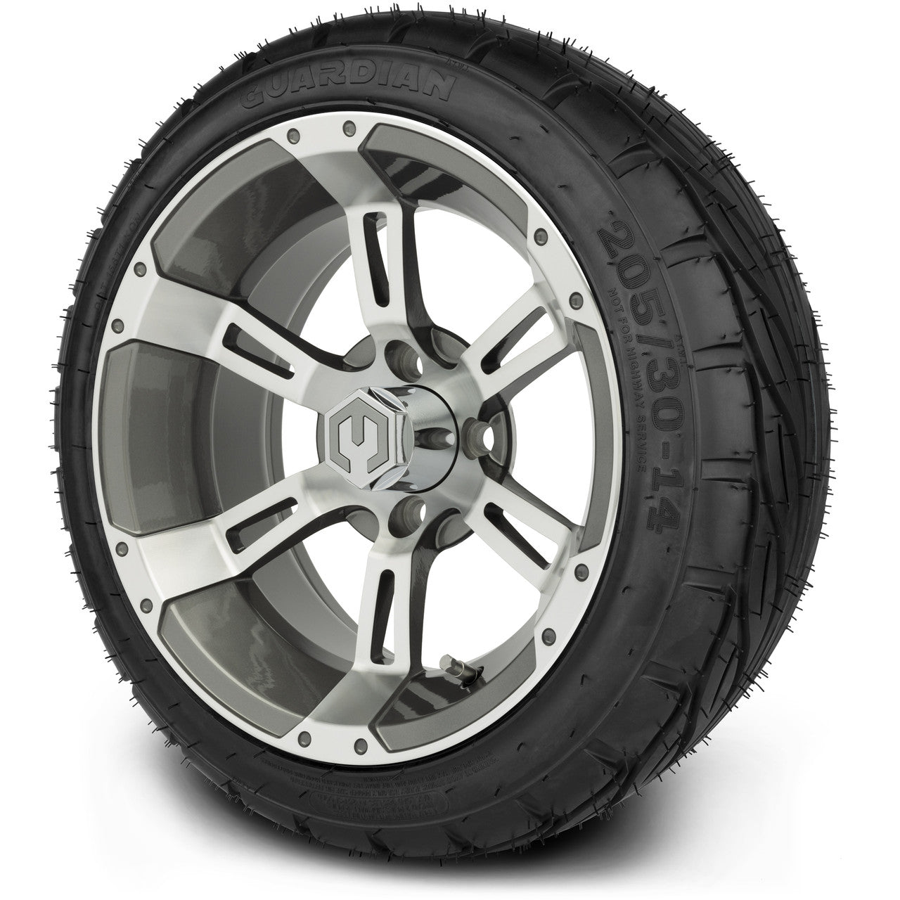 MODZ® 14" Ambush Gunmetal Wheels & Street Tires Combo