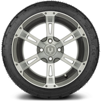 MODZ® 14" Ambush Gunmetal Wheels & Street Tires Combo