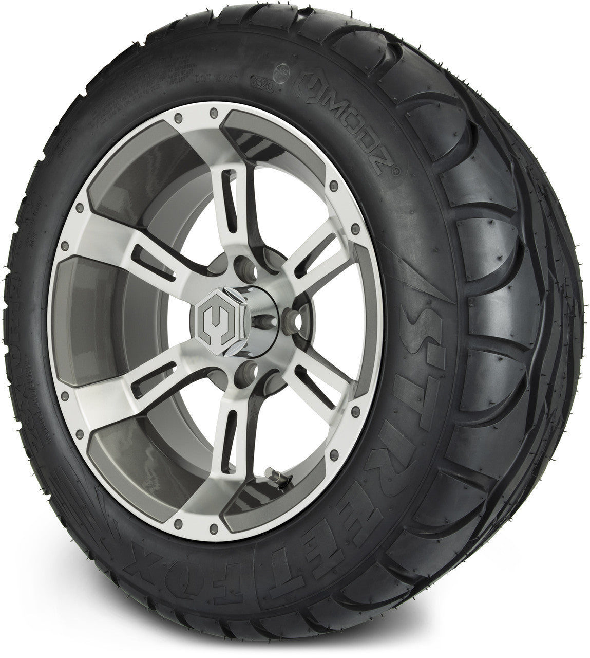 MODZ® 14" Ambush Gunmetal Wheels & Street Tires Combo