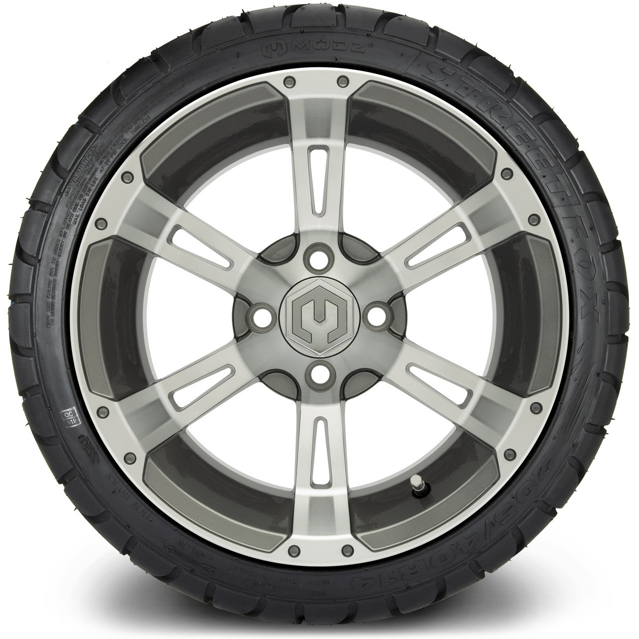 MODZ® 14" Ambush Gunmetal Wheels & Street Tires Combo