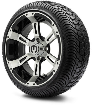 MODZ® 14" Ambush Machined Black Wheels & Street Tires Combo