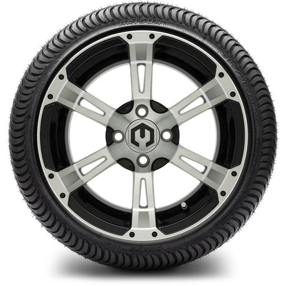 MODZ® 14" Ambush Machined Black Wheels & Street Tires Combo