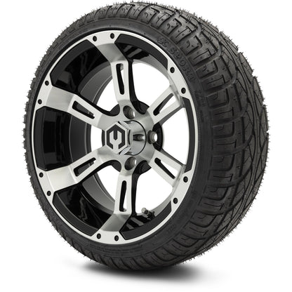 MODZ® 14" Ambush Machined Black Wheels & Street Tires Combo
