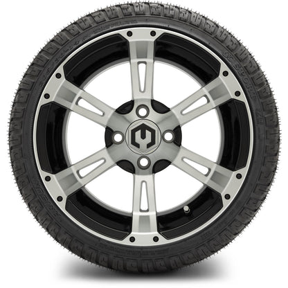 MODZ® 14" Ambush Machined Black Wheels & Street Tires Combo