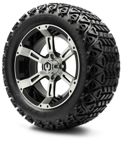 MODZ® 14" Ambush Machined Black Wheels & Off-Road Tires Combo