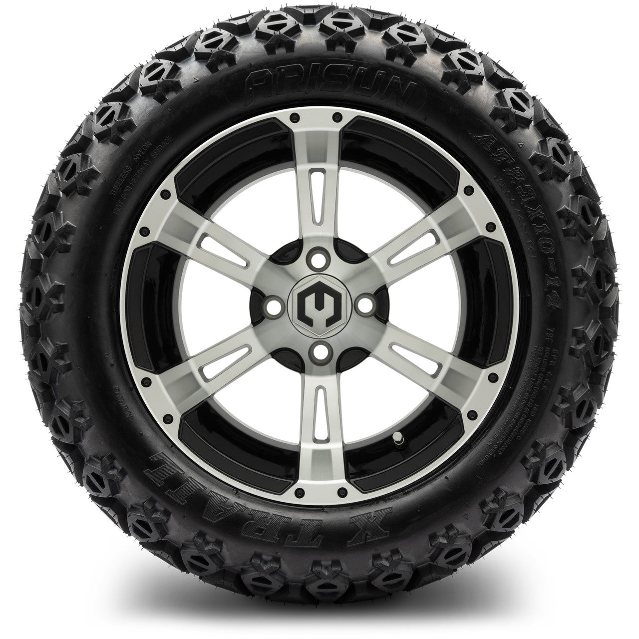 MODZ® 14" Ambush Machined Black Wheels & Off-Road Tires Combo