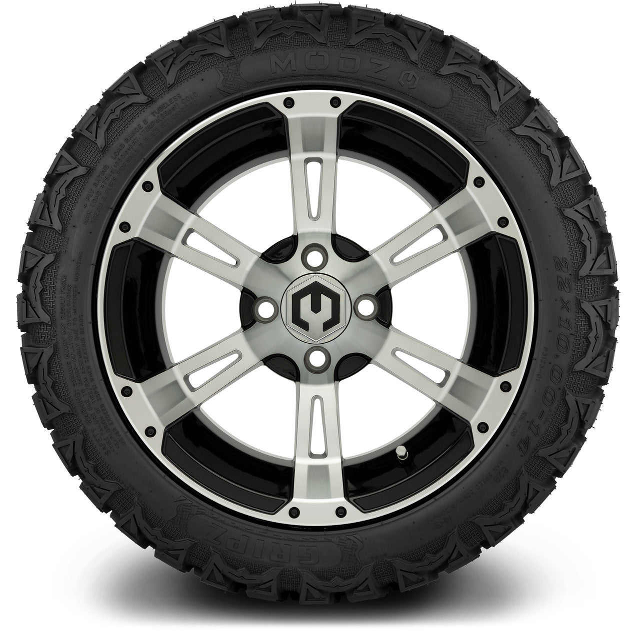 MODZ® 14" Ambush Machined Black Wheels & Off-Road Tires Combo